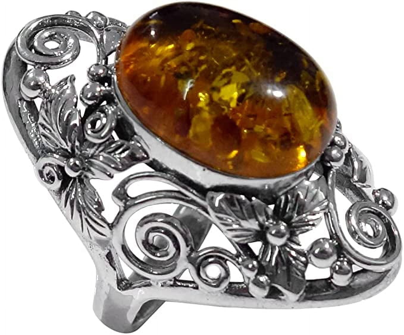 Mid-Century Modern Fire Agate Sterling Silver Ring 12 - Yourgreatfinds